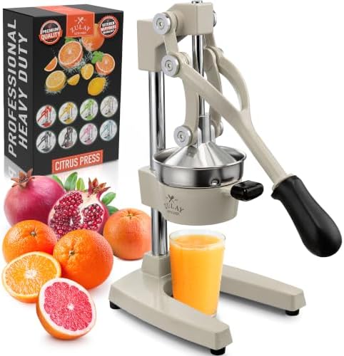 Zulay Kitchen Cast Iron Juicer, Orange Manual Juicer, Citrus Press, Gray by ZulayKitchen
