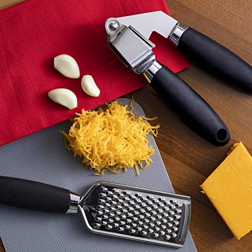 COOK WITH COLOR Kitchen Gadget Set Stainless Steel Utensils with Soft Touch Handles, 7 Pieces, Stainless Steel Black - Image 3
