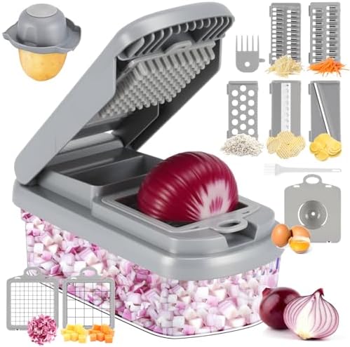 Yusshn Vegetable Chopper, 12-in-1 Food Veggie Chopper Cutter with Container by YUSSHN
