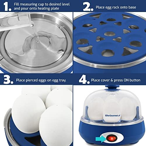 Elite Gourmet 7-Egg Electric Egg Cooker, BPA-Free, Auto Shut-Off - Image 5