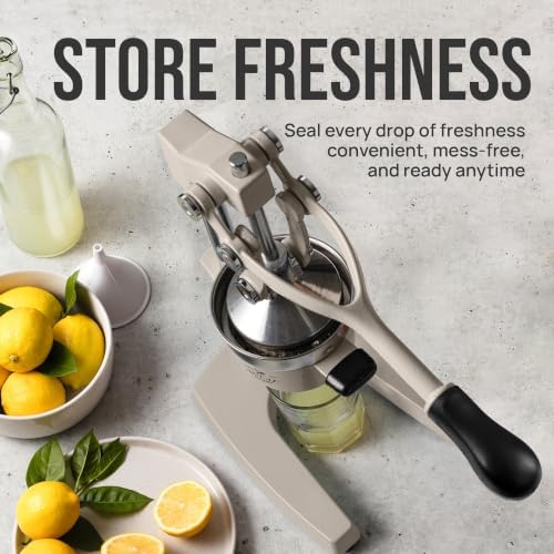 Zulay Kitchen Cast Iron Juicer, Orange Manual Juicer, Citrus Press, Gray - Image 6