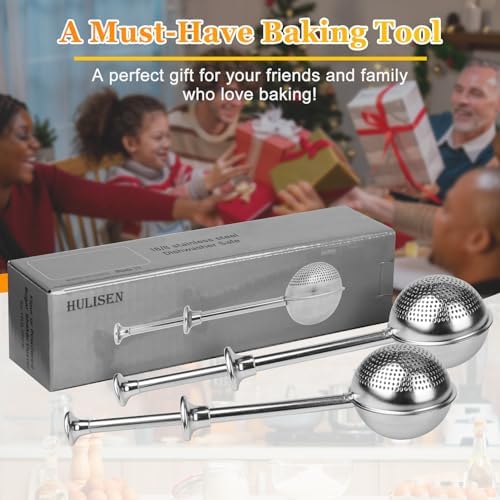 HULISEN 2-Pc Flour Duster, 304 Stainless Steel Flour Sifter for Baking - Image 6