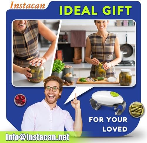INSTACAN Higher Torque and One Touch Electric Jar Opener Easy Remove Almost Size Lid with Auto-Off, Powerful Bottle Opener for Arthritic Hands, Automatic Jar Opener for Weak Hands and Seniors (White) - Image 5