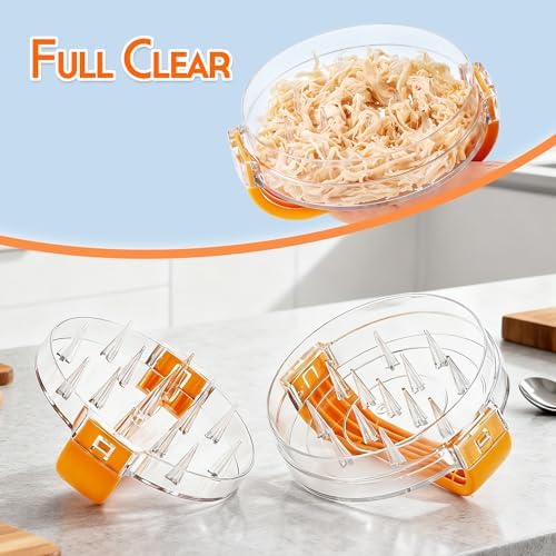 NonSlip Chicken Shredder Tool Twist, Clear Meat Shredder - Image 3