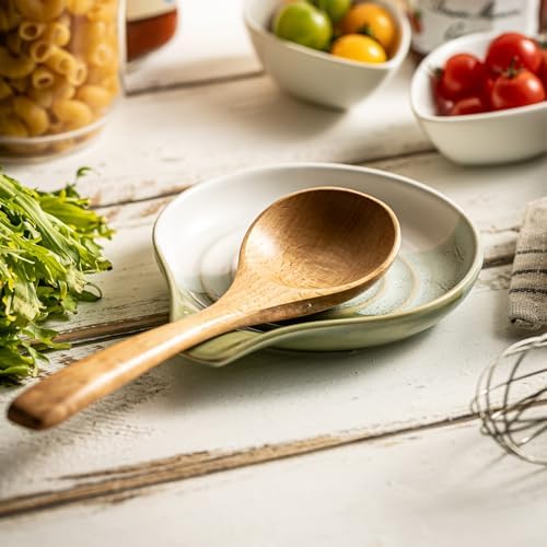 Ceramic Spoon Rest for Kitchen Counter, Large Spoon Holder Nonstick - Image 3