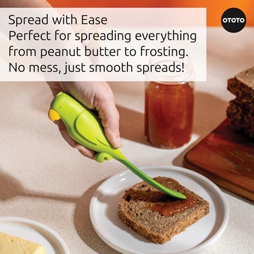 OTOTO Jar Scraper Spatula - Silicone Scraper, Cute Kitchen Accessories, Unique Fun Cooking Kitchen Gadgets for Foodies - BPA-free & 100% Food Safe (Parry) - Image 3