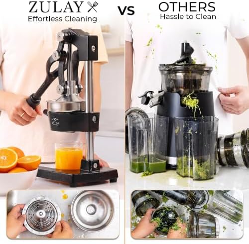 Zulay Kitchen Cast Iron Juicer, Orange Manual Juicer, Citrus Press, Black - Image 3