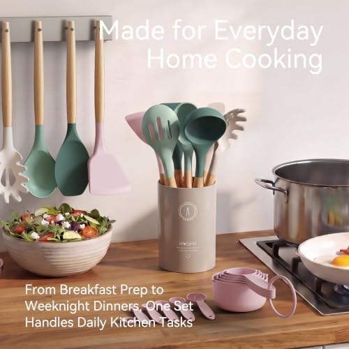 Silicone Kitchen Utensils Set, Heat-Resistant Cooking Utensils, BPA-Free - Image 3