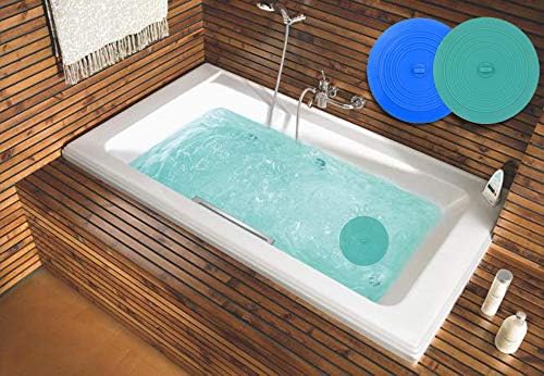 V-TOP Tub Stopper 2 Pack, 6 inches Large Silicone Drain Plug Hair Stopper Flat Suction Cover, Bathtub Accessories for Kitchen Bathroom and Laundry - Image 4
