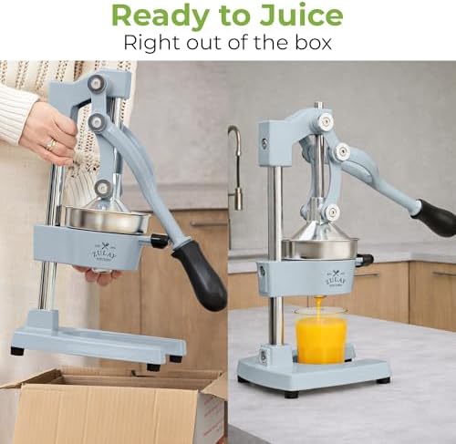 Zulay Kitchen Cast Iron Juicer, Orange Manual Juicer, Citrus Press, Lilac - Image 3