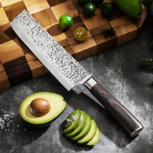 imarku Nakiri Knife 7 Inch,Razor Sharp Japanese Kitchen knife Chef Knife - Image 3