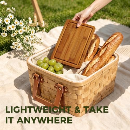 Kikcoin 9"×6" Small Bamboo Cutting Board with Handle, Deep-Carbonized - Image 3
