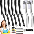 Crevice Cleaning Brush 12-Pack - Heavy Duty Hard Bristle Gap Brush for Deep Cleaning - Ultra-Thin Window Track Cleaning Tool for Shower Grout, Sliding Doors, Baseboards & Auto Detailing by AUDELN