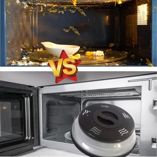 Microwave Splatter Cover Vented for Food, Splatter Guard & Colander Kitchen Gadget for Fruit Vegetables Microwave Plate Cover with Hook Hole,Dishwasher-Safe,BPA-Free Silicone & Plastic (1PACK) - Image 3