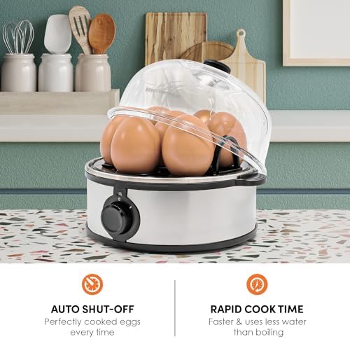 Elite Gourmet 7-Egg Egg Boiler & Cooker, Poacher/Omelet Maker, BPA-Free - Image 2