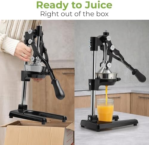 Zulay Kitchen Extra Tall Cast Iron Juicer Metal Citrus Press Squeezer Black - Image 3