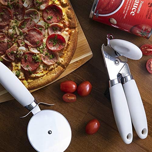 COOK WITH COLOR Kitchen Gadget Set Stainless Steel Utensils with Soft Touch Handles, 7 Pieces, Stainless Steel White - Image 3