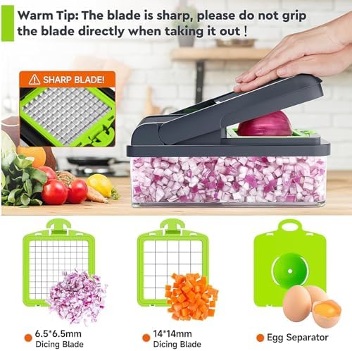 MealHelper 12-in-1 Vegetable Chopper, Food Veggie Chopper With Container - Image 4