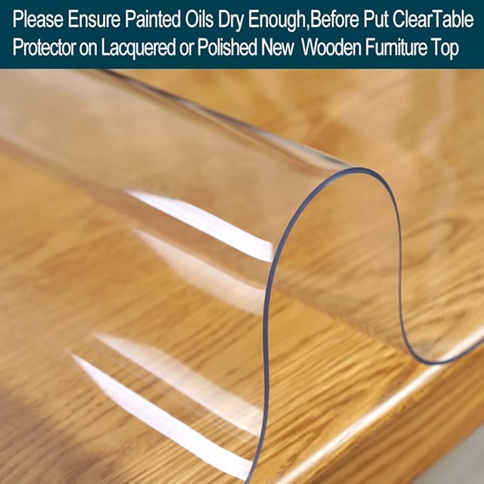 24x46 Office Desk Blotter Mat Clear Plastic Table Protector Cover Pad PVC Transparent Topper Surface Pro ection Mat Pad Anti Scratch Table Mat Glass Dinner End Table Protector Waterproof Easy Clean