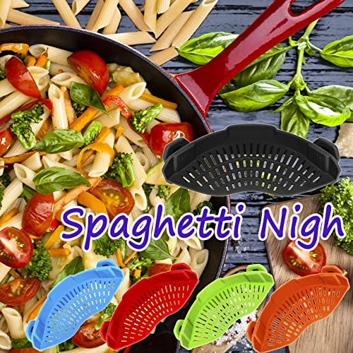 AUOON Clip On Pot Strainer Silicone, Standard 8.86 x 3.55in, Gray - Image 5