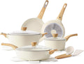 SENSARTE Ceramic Cookware Set, Pots and Pans Set Non stick, 14-Piece Induction Cookware, Non toxic Healthy Non Stick Kitchen Cooking Set, with Frying Pans Set, PFAS PTFE PFOA PFOS Free