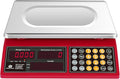 Price Computing Scale 66lb Digital Rechargeable Commercial Kitchen Weight for Produce Food Meat Fruit Vegetable with Dual Display, Give Change Function, 5 Direct Plus Included, Not for Trade