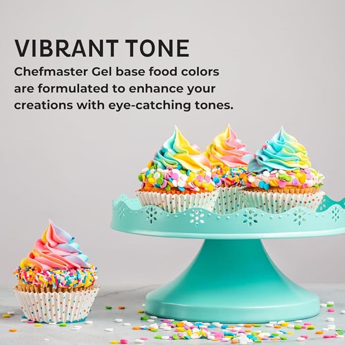 Chefmaster Lemon Yellow Gel Food Coloring | Vibrant Color | Professional-Grade Dye for Icing, Frosting, Fondant | Baking & Decorating | Fade-Resistant | Easy-to-Use | Made in USA | 1 oz