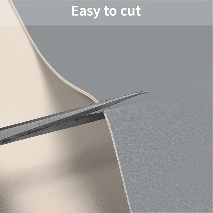 Leather Table Cover,1.8mm Thick,42x72 Inch Table Protector,Table Protector for Dining Room Table,Dining Room Table Protector Pad.(Off White+Light Gray,42x72)