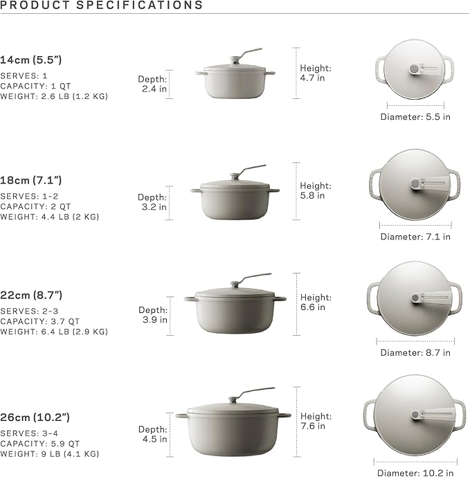 Vermicular Oven Pot 2.0 | Lightweight Enameled Cast Iron Pot | 26cm (5.9 Qt) | Non-Toxic | Induction-compatible | Dutch Oven | Made in Japan | Matte Chamomile Yellow