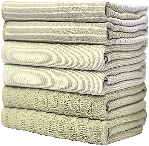 Premium Kitchen Towels 6 Pack 100% Cotton, 20"x28" Dish Towels - Sage - Image 6