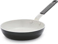 GreenPan x Bobby Flay 8" Nonstick Frying Pan Skillet, PFAS-Free Diamond Ceramic, Induction Suitable, Stay-Cool Silicone Handle, Easy Clean Dishwasher & Oven Safe, Egg & Omelet Pan, Graphite