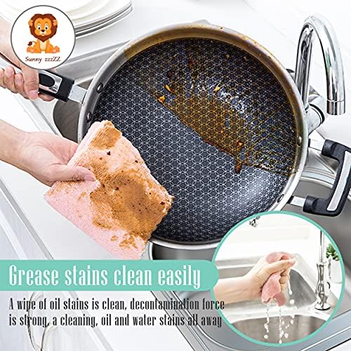 24 Pack Kitchen Dishcloths - Does Not Shed Fluff - Reusable Dish Towels, Dish cloths, Super Absorbent Coral Fleece Cleaning Cloths, Nonstick Oil Washable Fast Drying, 10 x 10 Inch (Multicolor) - Image 6