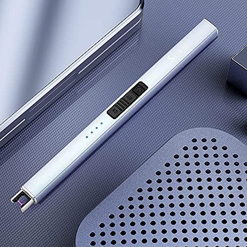 SUPRUS Electric Lighter Arc Windproof Flameless USB Rechargeable Lighter with Safety Lock for Candle BBQ Camping (Blue) - Image 2