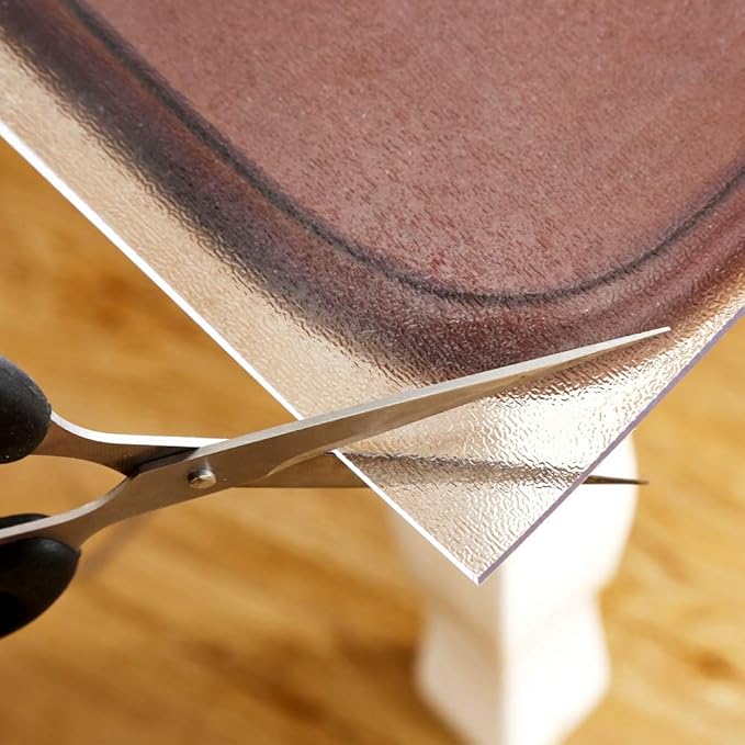 NECAUX 13 x 17 Inch Clear Desk Cover Protector, 1.5mm Thick Waterproof Plastic Desk Pad Mat, Table Cover Tablecloth Protector Placemat for Office Computer Writing Desk Side End Table Night Stand