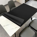 Desk Protector Mat - 38x66 Inch Waterproof Easy to Clean Can Conceal Flaws Protector The Table Top from Scratches Used for Dining (Black+Black 38x66)