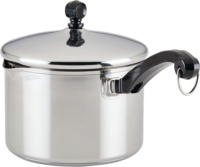 Farberware Classic 3-Quart Stainless Steel Straining Saucepan
