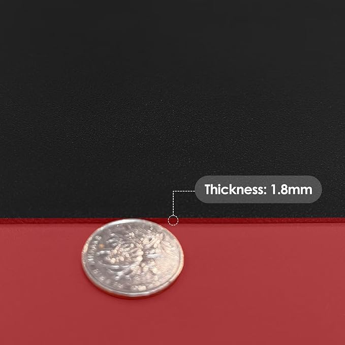 Leather Dresser Cover,1.8mm Thick,14x84 Inch,Dresser Protector Top,Dresser Top Protector,Dresser Cover Top,Dresser Top Cover,Dresser Cover Top for Bedroom.(Black+Wine Red,14x84)