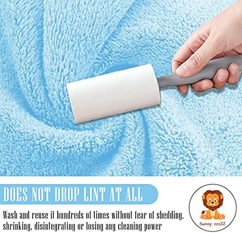 Sunny zzzZZ 24 Pack Kitchen Dishcloths - Does Not Shed Fluff - Reusable Dish Towels, Dish Cloths, Super Absorbent Coral Fleece Cleaning Cloths, Washable Fast Drying, 10 x 10 Inch (Aquamarine) - Image 4