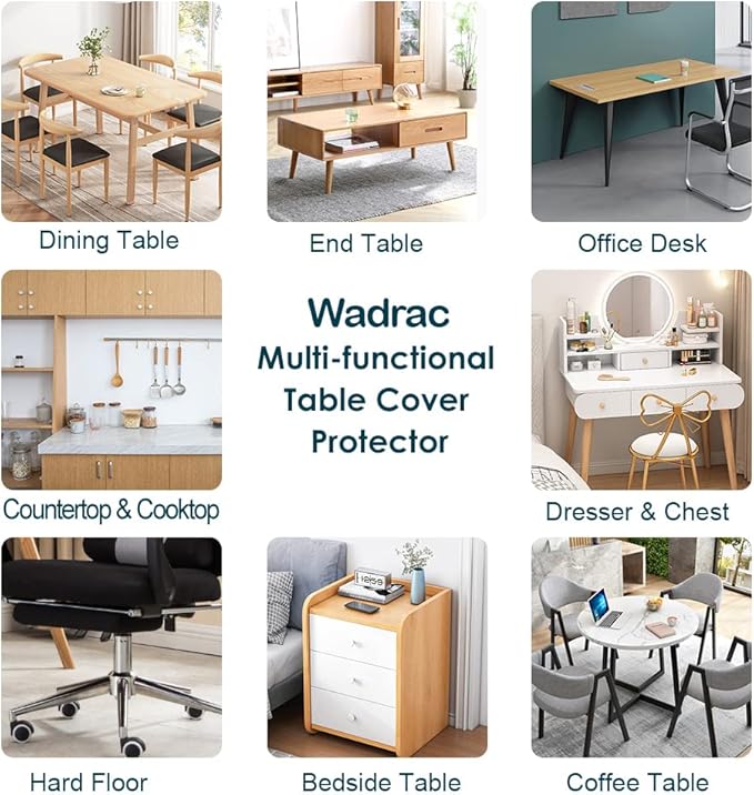 24x70 Inches Clear Plastic Dining Room Table Protector Desk Cover Wooden Furniture Topper Transparent Tablecloth Wipeable Vinyl PVC Waterproof for Rectangle Coffee End Table Chair Floors Mats Pad