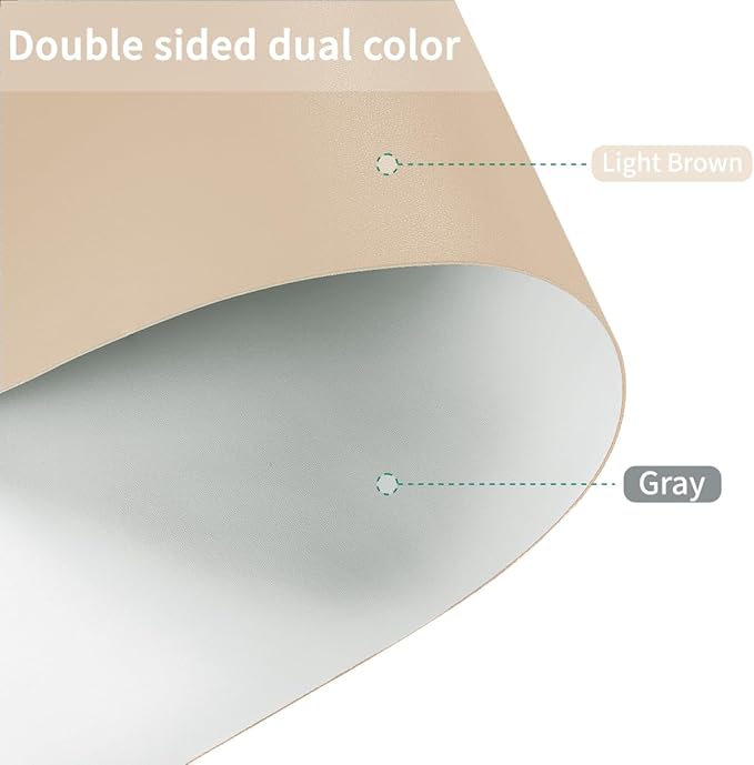 Dresser Top Cover - Can Be Used On Both Sides Waterproof and Easy to Clean Good Flatness Used for Dresser Table(Light Brown+Gray 10x60)