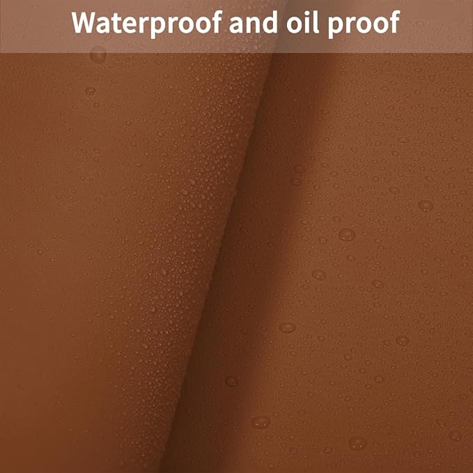 Leather Table Pad,1.8mm Thick,40x90 Inch,Dining Table Pad,Table Pads for Dining Room Table Rectangular,Dining Room Table Cover,Dining Table Cover(Brown+Gray,40x90)