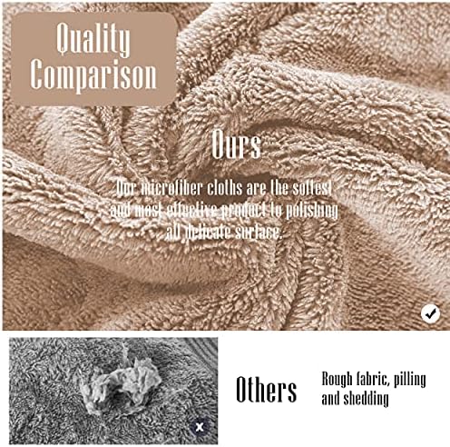 Sunny zzzZZ 24 Pack Kitchen Dishcloths - Does Not Shed Fluff - Reusable Dish Towels, Dish Cloths, Super Absorbent Coral Fleece Cleaning Cloths, Nonstick Oil Washable Fast Drying, 10 x 20 Inch (Brown) - Image 5