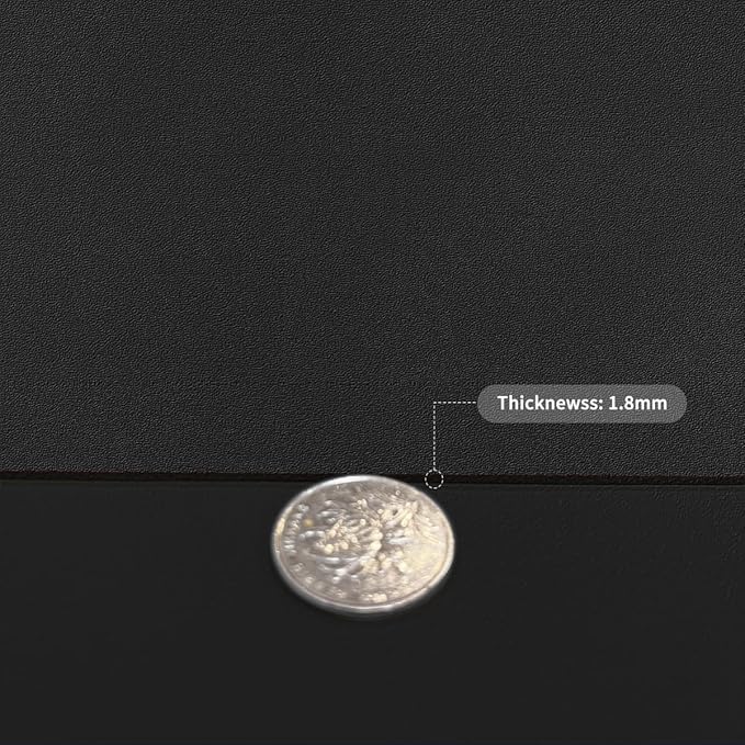 Leather Table Cover,1.8mm Thick,30x30 Inch Table Protector,Dining Table Cover,Table Cover Protector,Dining Table Protector.(Black+Black,30x30)