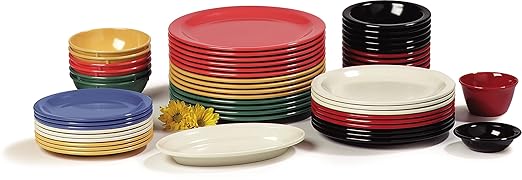 Carlisle FoodService Products Dallas Ware Reusable Plastic Bowl Bouillon Cup Bowl for Home and Restaurant, Melamine, 8 Ounces, Black, (Pack of 24)