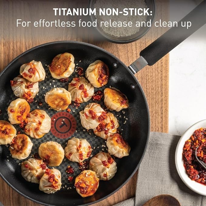 T-fal Ultimate Hard Anodized Nonstick Fry Pan Set 2 Piece - 10 & 12 Inch Grey