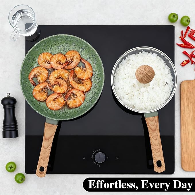 Nonstick Cookware Set 2-Piece 10.25" Green - PFOA Free