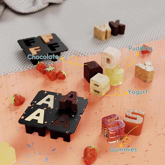 Customized Letter Z Ice Cube Mold -Letter Silicone Ice Mold for Custom Ice Cube Mold and Baking Chocolate and Crafting Letter Molds, Ice Cube Molds for Cocktails & Whiskey with Custom Letters