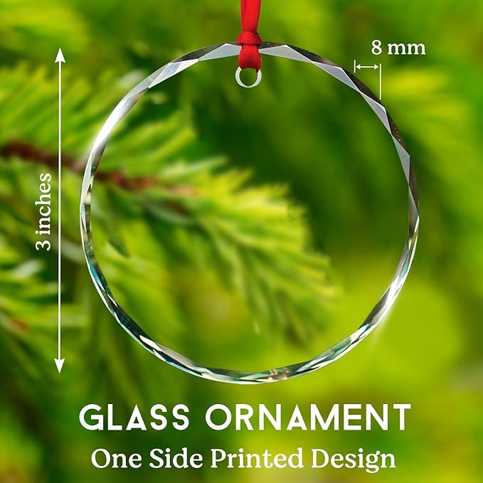 Personalized Drum Glass Ornament Gift for Band Drummer, Musical Instrument Ornament Christmas 2025, Custom Text & Name Drum Player Xmas Glass Keepsake, Instrument Lover Ornaments Christmas Tree Decor