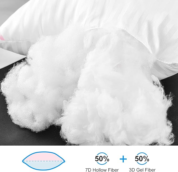 EIUE Hotel Collection Bed Pillows Standard Size - Down Alternative 2 Pack White