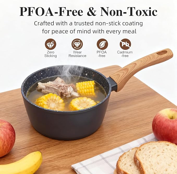 Nonstick Cookware Set 2-Piece 8.5" Black - PFOA Free
